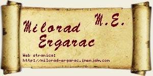 Milorad Ergarac vizit kartica
